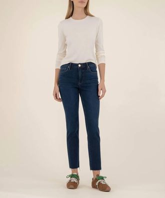 Kut from the Kloth Reese Straight Leg With Raw Hem Jeans In Courageously