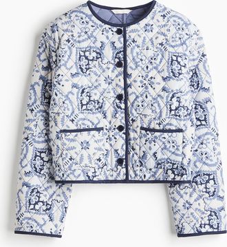 H&M Gesteppte Popeline-Jacke - Blue