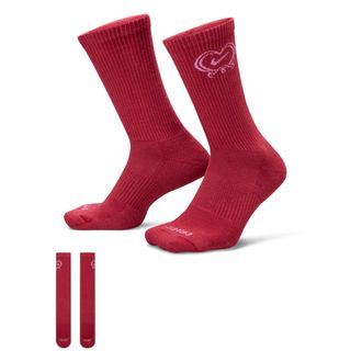 Nike Unisex Everyday Plus Cushioned Crew Socks (1 Pair) in Red | IH8626-613