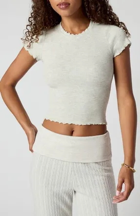 Florence By Mills Jersey Rib T-Shirt in Heather Ice at Nordstrom, Size Xx-Small