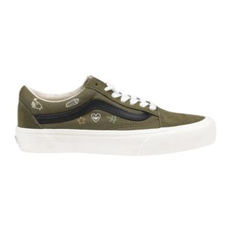 Vans Sneakers, female, Green, 7 UK, Green Leather Platform Trainers