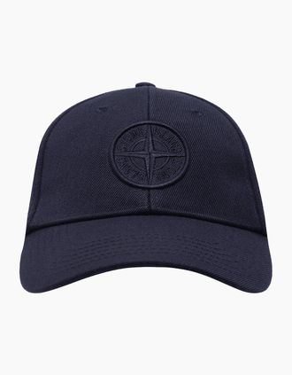 Stone Island Mens Stone Island Logo Cotton Hat Navy - Size: ONE size