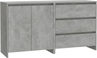 vidaXL Vidaxl - Aparador de 2 piezas madera manufacturada gris hormigón