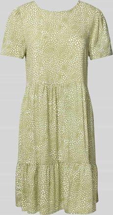 Vila Minikleid aus Viskose im Stufen-Look in Schilf, Gr&ouml;&szlig;e 34