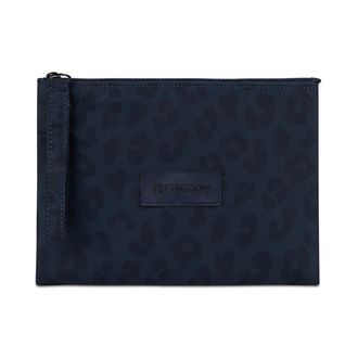 Freddy Bustina leopardata in poliestere con zip e logo applicato
