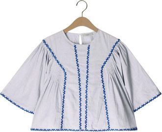 By-Bar Amsterdam Davin Pin Stripe Blouse - Dames - Blouses - Blauw - M - Overhemden
