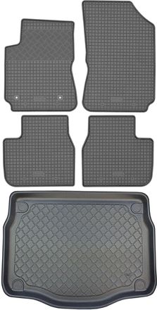 OEM Citro&euml;n C4 Cactus I / C4 Cactus Ii Suv (5 Puertas) De 08.2014 A 03.2018 / 04.2018 Set - Alfombrillas De Goma Para Coche + Alfombrilla Para Maletero