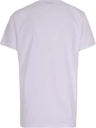 Elisabetta Franchi Womens Crewneck T-Shirt Chalk Cotton Jumpers Sweater