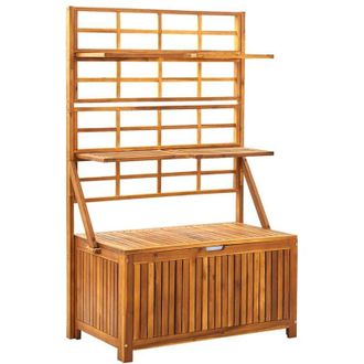 vidaXL Caja De Almacenaje De Madera Maciza De Acacia 99x55x160 Cm Vidaxl