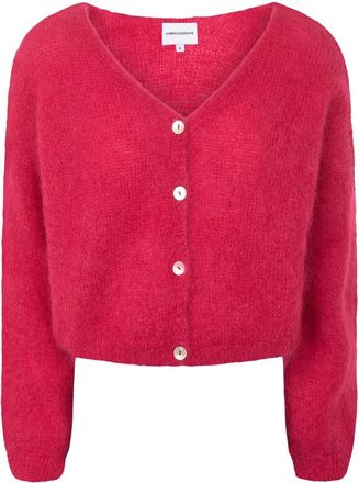 Americandreams Cornelia Cropped Cardigan - Dames - Vesten - Roze - L - Wol - Truien & Vesten