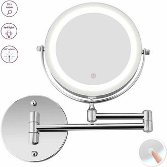 OEM Espejo Con Aumento De 10x E Iluminaci&oacute;n Led Integrada, Brazo Flexible De 30 Cm, Rotaci&oacute;n De 360&deg;, Montaje En Pared O Encimera - Ulisem