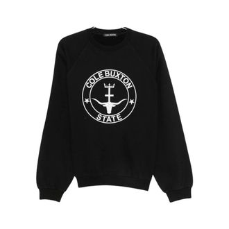 Cole Buxton Sweatshirts, male, Black, Size: XL Sportswear Crew Sweat