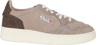 Autry Taupe Medalist Low Suede Sneakers