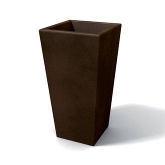 KLORIS Kloris - Maceta Moderna Rectangular De Resina Mod. Egizio Liscio H 105 Bronce