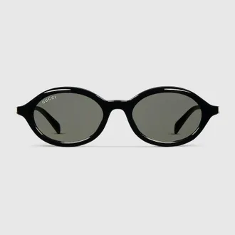 Gucci Round Frame Sunglasses, Black