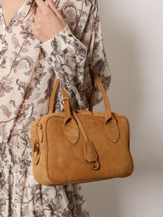 Golden Goose Womens Vita Bag Suede Crossbody Brown Shoulder