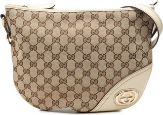 Gucci Pre-owned Gucci Medium GG Canvas New Britt Half Moon Crossbody Ladies 1AQU6KEKVVY2PD7J