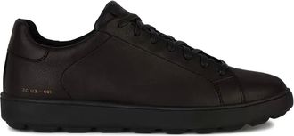 Geox Sneakers nere in pelle con lacci - Nero