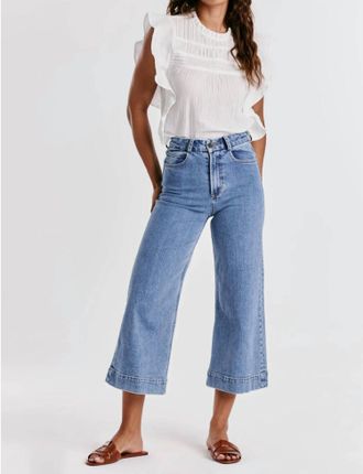 Dear John Denim Aubrey Wide Leg Cropped Jean In Sheridan