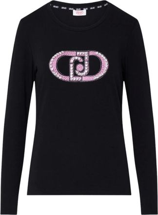Liu Jo ECS T-shirt Basica M/L - female - Liu Jo - Long Sleeve T-Shirts - Black - XL - Tops