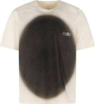 Maison Margiela Elfenbeinwei&szlig;es Baumwoll-T-Shirt