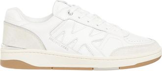 Michael Kors Effen Vetersluiting Rebel Sneakers - Heren - Sneakers - Wit - 43 EU - Leer - Schoenen