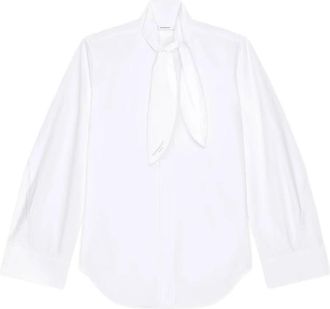 Givenchy Small Bow Shirt - Dames - Overhemden - Wit - M - Overhemden