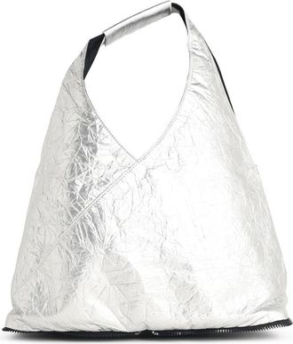 Maison Margiela Silberfarbene japanische Polyurethan-Tasche