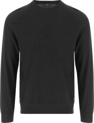 Vince Zwarte Wol Kasjmier Crew Neck Sweater - Heren - Ronde hals truien - Zwart - M - Wol - Truien & Vesten