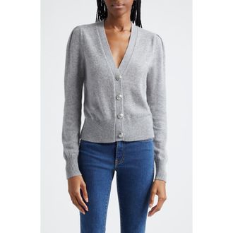 Veronica Beard Solene Cashmere Cardigan in Heather Grey at Nordstrom, Size X-Large