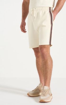 Mani&egrave;re De Voir Taylor Taped Cotton Shorts in Cream at Nordstrom, Size Xx-Large