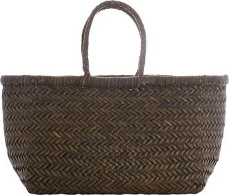 Dragon Diffusion Triple Jump Geweven Leren Tote - Dames - Shoppers - Groen - ONE Size - Leer - Tassen