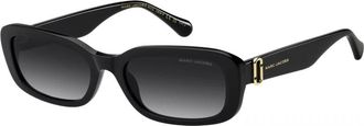 Marc Jacobs Rechthoekige Zonnebril - Dames - Zonnebrillen - Zwart - 55 MM - Accessoires