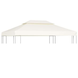 Berkfield Home Gazebo Cover Canopy Replacement 310 g / m &sup2; Cream White 3 x 4 m