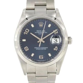 Rolex Pre-owned Oyster Perpetual Date in acciaio inossidabile automatico - - Pre-owned - Donna - Blu - ONE SIZE
