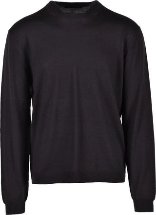 low brand Brown Crewneck Merino Wool Sweater