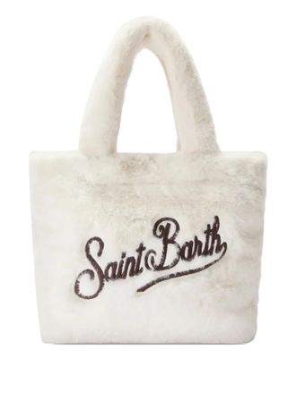 MC2 Saint Barth faux fur handle tote bag - White
