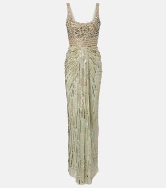 Jenny Packham Elixir embellished bustier gown