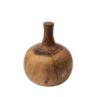 Mercana Afra Solid Wood Vase Shaped Decorative Object in Brown at Nordstrom, Size Medium