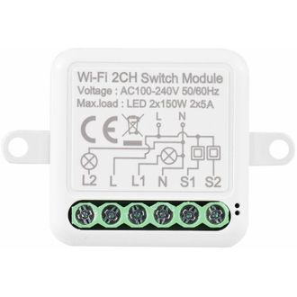 OEM M&oacute;dulo Interruptor Wifi Bidireccional Crezuo Con Control Por Voz, Temporizador Inteligente Para El Hogar Controlado Por Aplicaci&oacute;n