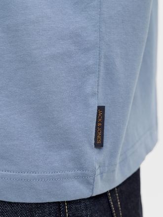 Jack & Jones Plus Size Rundhalsshirt JJEARCHIVE GRAPHIC TEE SS O-NECK PLS, Herren, Gr. 4XL, blau mirage, Jersey, Obermaterial: 100% Baumwolle, JACK & JONES PLUSSIZE, bedruck