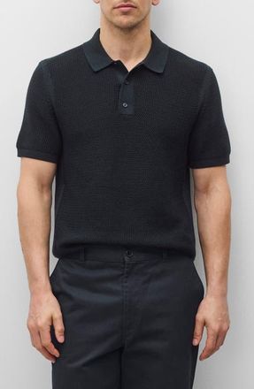 Reigning Champ Supima Mesh Cruise Polo in Navy at Nordstrom, Size Xx-Large