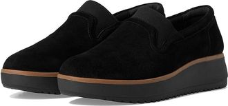 Clarks Zylah Sky Womens Flat Shoes Black Suede : 5.5 B - Medium, Rubber
