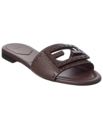 Fendi Fendi Ff Baguette Leather Sandal