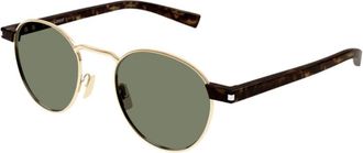 Saint Laurent Ladies Black Round Sunglasses SL707 002