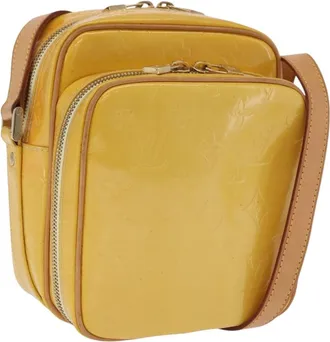 Louis Vuitton Wooster Monogram Vernis Yellow Patent_Leather Handbag (Pre-Owned)
