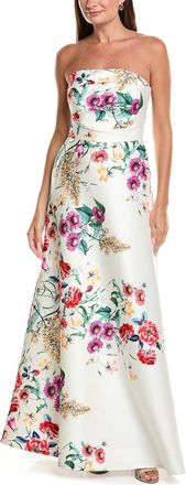 Teri Jon by Rickie Freeman Teri Jon By Rickie Freeman Mikado Floral Print Strapless Full Gown
