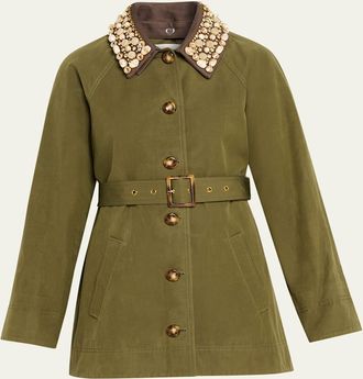 Veronica Beard Langham Dickey Coat with Removable Collar