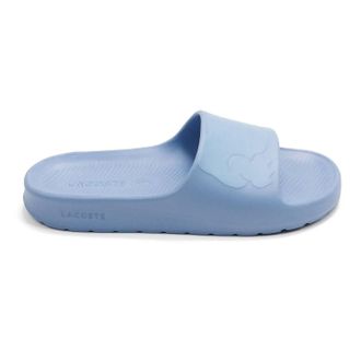 Lacoste Mens Croco 2.0 Slide Sandals In Light Blue