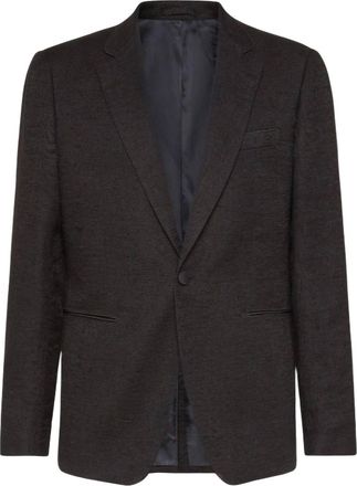 Ferragamo Mens Single Button Suit Jacket In Black